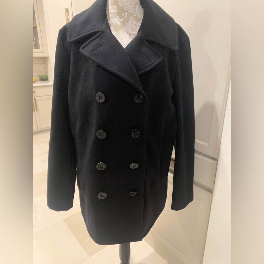 Scott Men's Elegant Black Peacoat - Picture 2 of 11